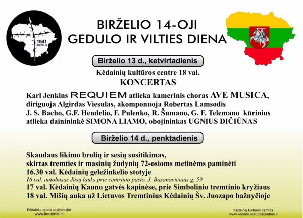   Birželio 14-oji ‒ Gedulo ir vilties diena