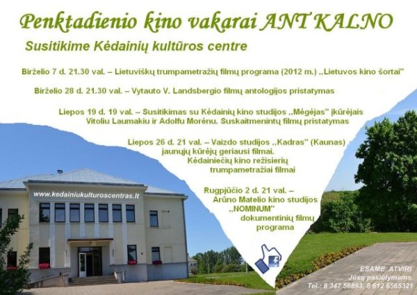 Finišuoja Penktadienio kino vakarai ANT KALNO