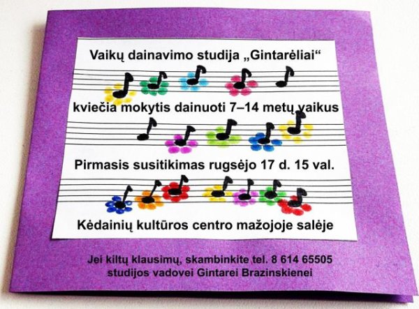 Vaikus kviečia mokytis dainuoti