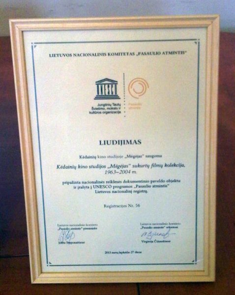 UNESCO liudijimas – kėdainiečiams ! (atnaujinta)
