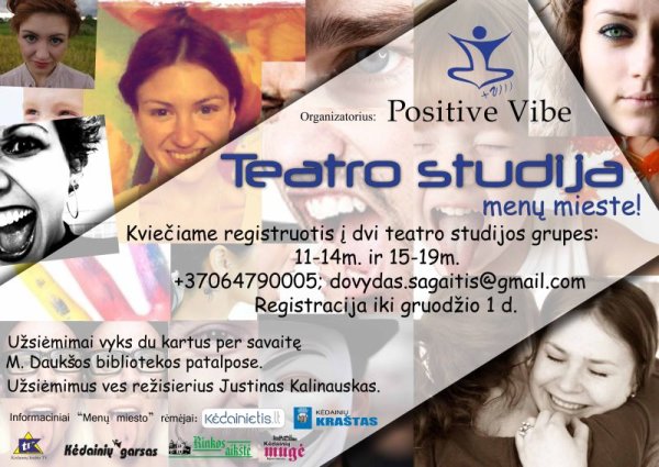 Kviečia teatro studija su Justinu Kalinausku
