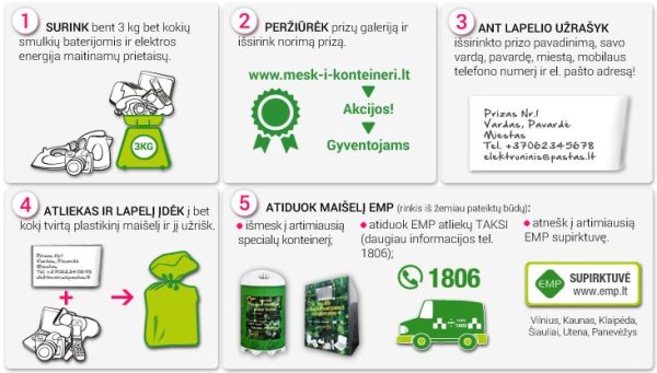 Surink 3 kg atliekų ir laimėk prizą!