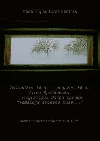 Bus atidaryta Vaido Špečkausko fotografijos darbų paroda