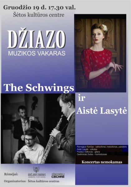 Penktadienį Šėtos kultūros centre  − džiazo muzikos koncertas