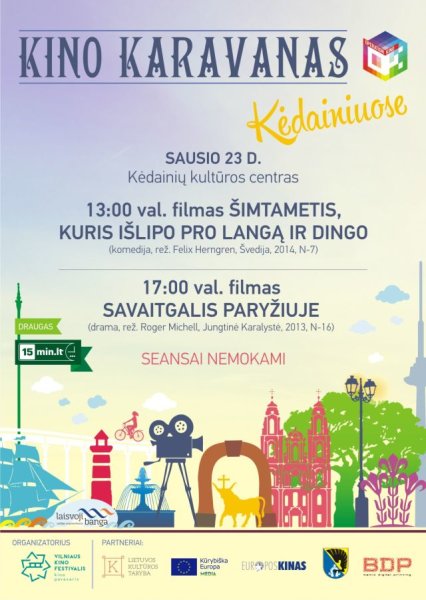 „Kino karavanas“: nemokami filmų seansai Kėdainiuose