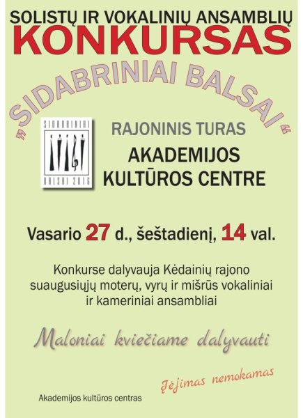 Solistų ir vokalinių ansamblių konkursas „Sidabriniai balsai“