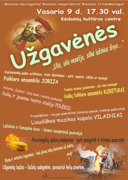 Užgavėnės „Ulia, ulia veselija, silkė lašinius išvys...“