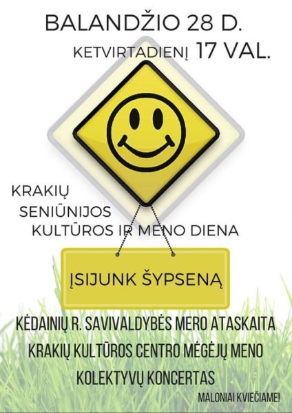Ketvirtadienį – Krakių seniūnijos kultūros ir meno diena