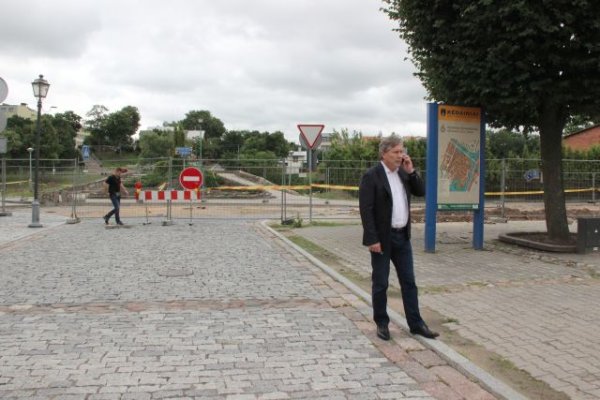 Toliau tęsiami Didžiosios Rinkos aikštės rekonstravimo darbai 