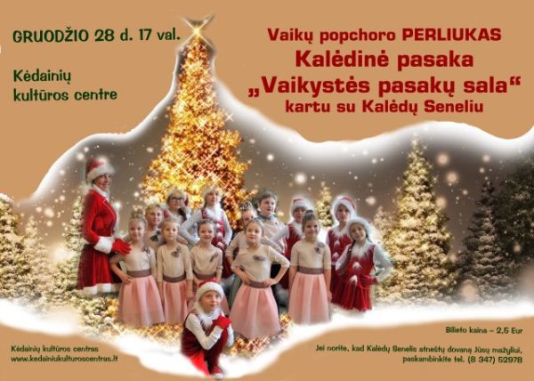 Kalėdų pasaka „Vaikystės šaly“ su popchoru „Perliukas“