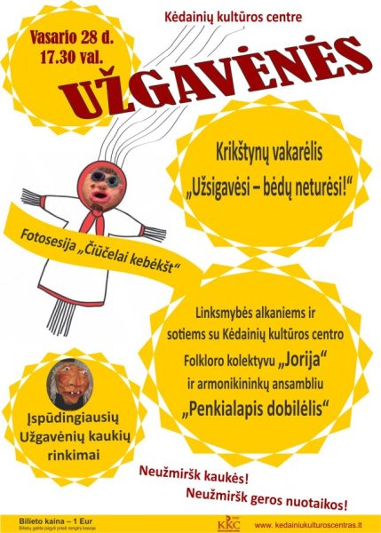 Krikštynų vakarėlis „Užsigavėsi – bėdų neturėsi!“