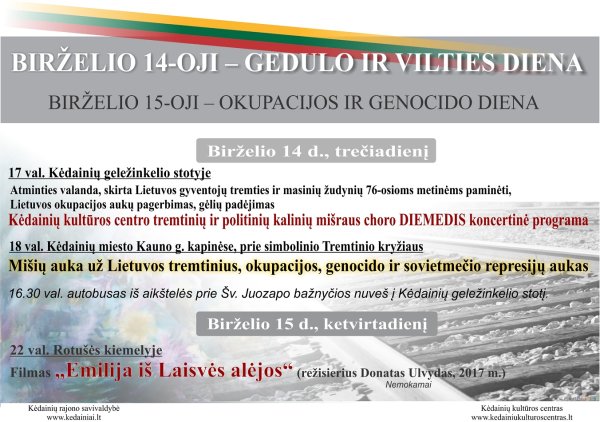 Birželio 14-oji – Gedulo ir vilties diena