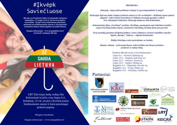 Prezidentės kampanijos „Už saugią Lietuvą“ projektas #Įkvėpk – Saviečiuose 
