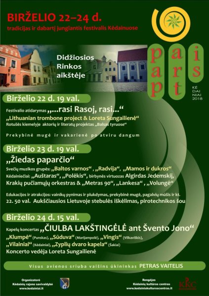 Tradicijas ir dabartį jungiantis festivalis „Pap/Art/Is“