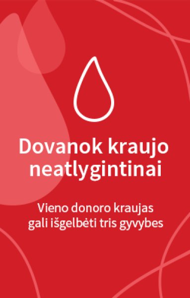 Kraujo donorystės akcija – birželio 21 d.