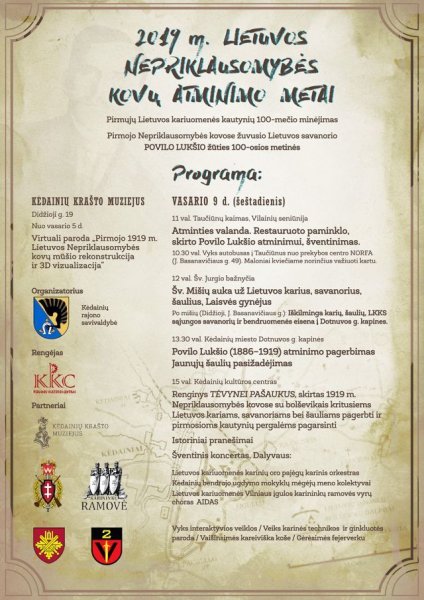 Lietuvos nepriklausomybės kovų 100-mečio minėjimas, kuris įsimins kitam 100-mečiui