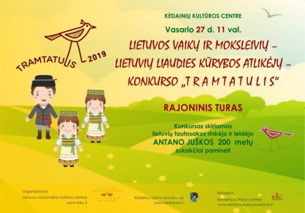 Kviečiame į lietuvių liaudies kūrybos atlikėjų konkurso „Tramtatulis“ vietinį turą