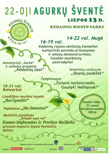 Šį šeštadienį – 22-oji Agurkų šventė!