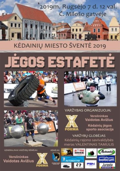 Miesto šventėje vyks jėgos estafetė