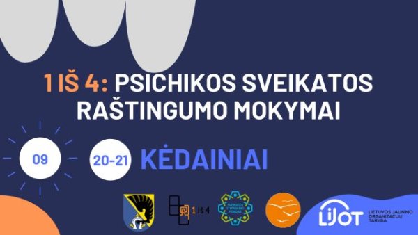 Kėdainių jaunimas kviečiamas dalyvauti mokymuose!