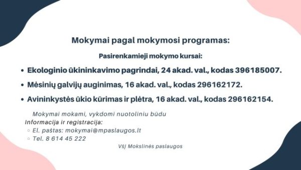 Mokymai ūkininkams 