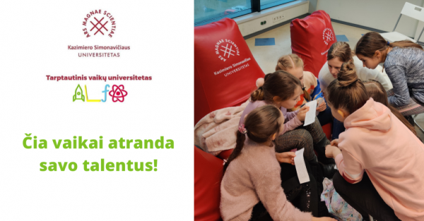 Kviečia mokinius dalyvauti neformaliojo švietimo programoje „Tarptautinis vaikų universitetas...