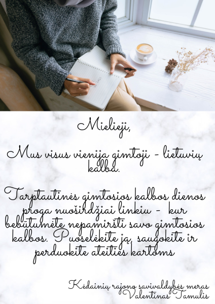 Vasario 21 – oji – Tarptautinė gimtosios kalbos diena 