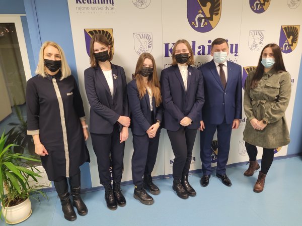 Mero susitikimas su Mokinių tarybos narėmis