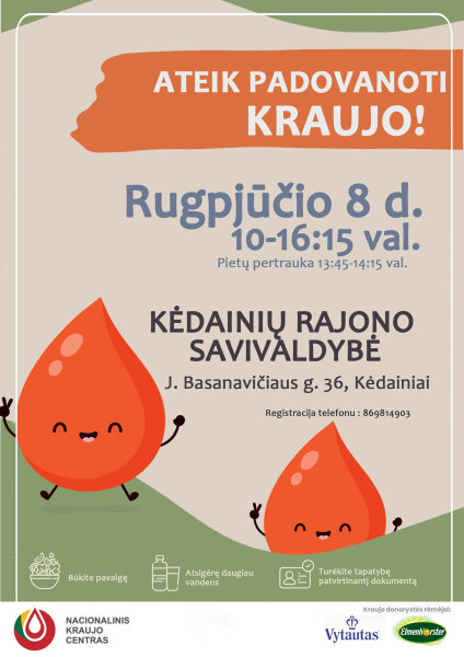 Kviečia padovanoti kraujo
