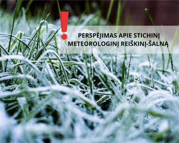 Lietuvos hidrometeorologijos tarnyba perspėja apie stichinį meteorologinį reiškinį – šalną...