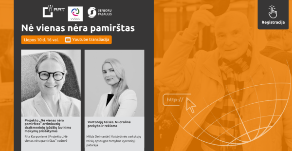 Projektas „Nė vienas nėra pamirštas“  primena Jums apie nuotolinę paskaitą! 
