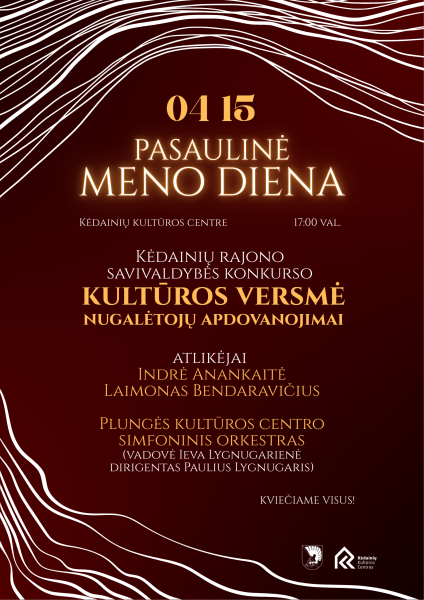 Pasaulinę meno dieną bus apdovanoti konkurso „Kultūros versmė“ laureatai