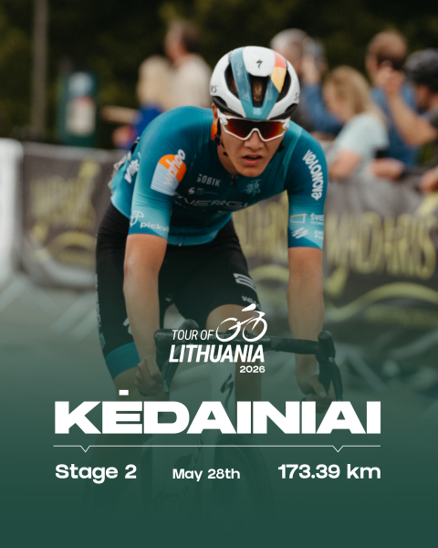 Dviračių lenktynių „Tour of Lithuania 2026“ II etapas – Kėdainiuose