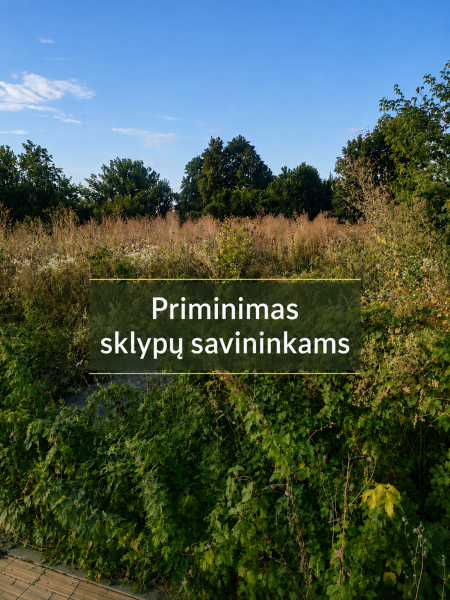 Sklypų savininkams – priminimas apie pareigą prižiūrėti savo teritorijas