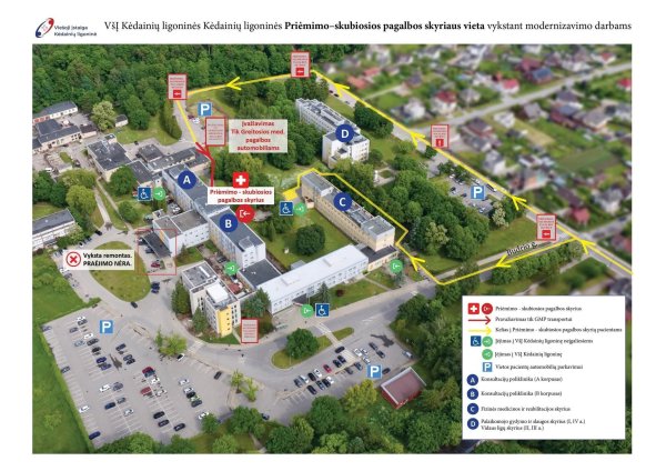 Kėdainių ligoninė: svarbi informacija Konsultacijų poliklinikos pacientams!