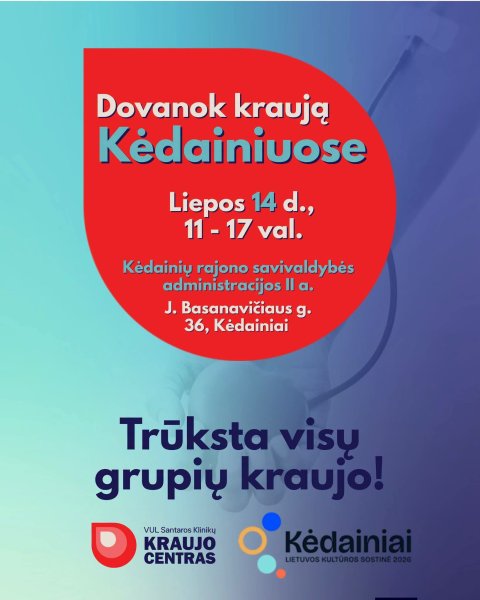 Jau šiandien nuo 11 val. lauksime jūsų Kėdainių rajono savivaldybės II aukšto salėje. Įėjimas –...