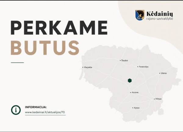 Kėdainių rajono savivaldybė perka butus socialinio būsto fondo plėtrai