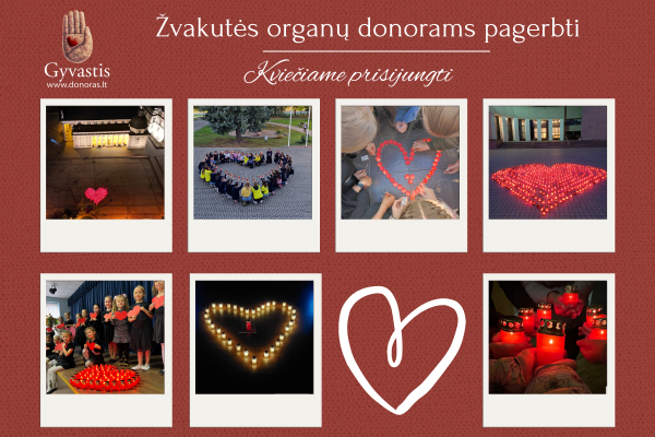Pagerbkime organų donorus uždegdami žvakutes