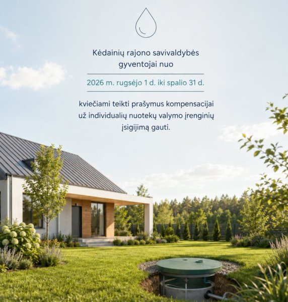 Liko mėnuo pateikti prašymus dėl dalinio finansavimo už individualių nuotekų valymo įrenginių...