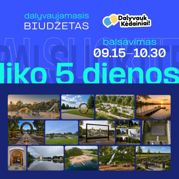 Balsuoti už gyventojų iniciatyvas liko tik 5 dienos! 