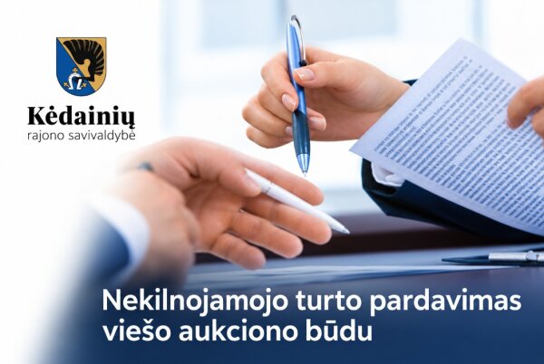 Skelbiamas savivaldybės nekilnojamojo turto pardavimas viešo aukciono būdu