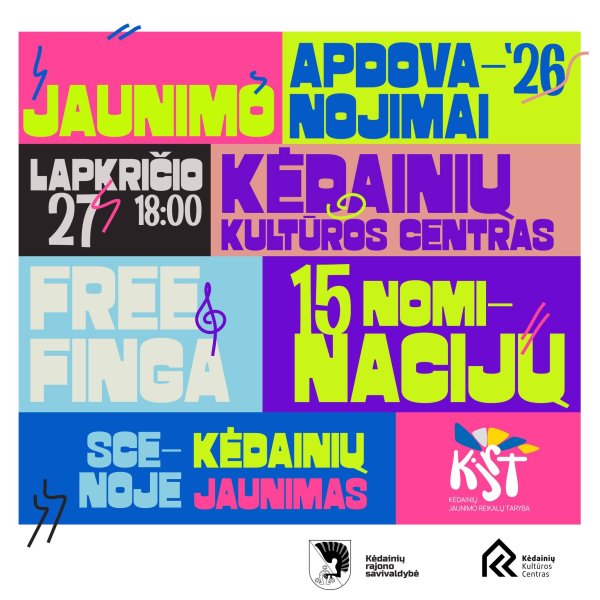 Laukiamiausias jaunimo renginys Kėdainiuose – „Jaunimo apdovanojimai 2026“!
